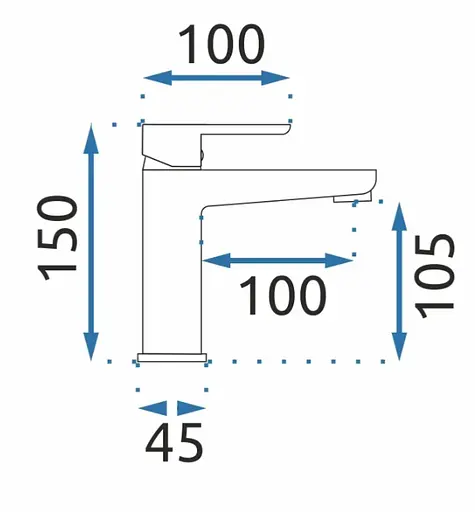 Смеситель для умывальника Rea Orix низкий black REA-B5642 Черный матовый - фото 5