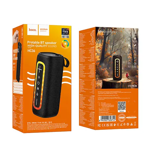 Портативная Bluetooth колонка Hoco HC36 Brocade sports BT speaker Черный - фото 2