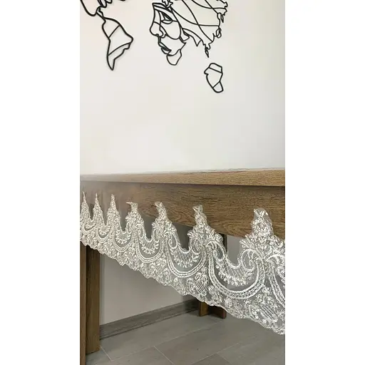 Силиконовая скатерть с кружевом корд двойным Elit 190х150 см