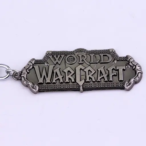 Брелок World of Warcraft Logo Варкрафт серебро.264 - фото 3