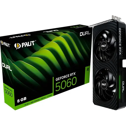 Видеокарта Palit GeForce RTX 5060 Dual (NE75060019P1-GB2063D) UA [138810]
