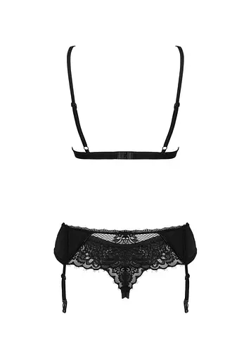 Комплект білизни Obsessive Maderris XS/S чорний - фото 6