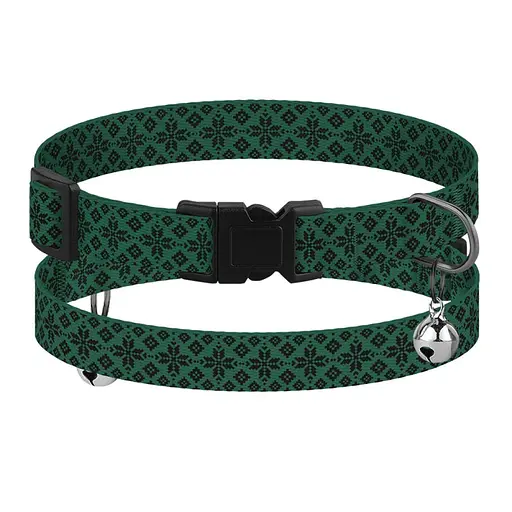 Нашийник для котів Барксі Urban патріотичний Вишиванка зелена