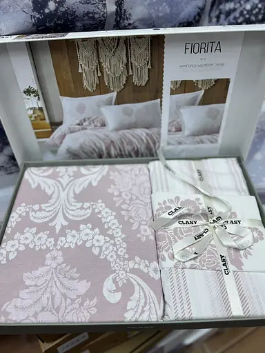 Постільна білизна Fiorita V1 Pembe Ранфорс Clasy pbe0052083 - фото 2