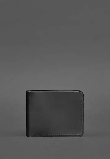 Кожаный портмоне 4.4 (с зажимом) черный Crazy Horse - фото 2