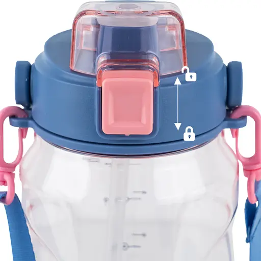 Пляшечка для води Kite 1.5 л рожева з блакитним (K24-1202-2) - фото 5