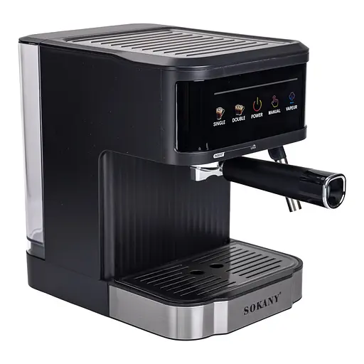 Кофемашина рожковая Sokany SK-04025 с капучинатором 1.8 л Черный - фото 5