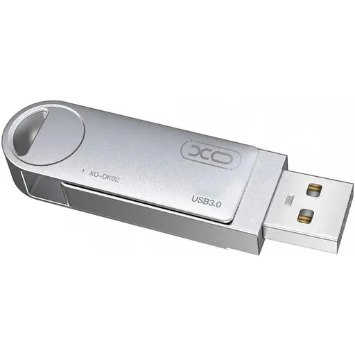 Флеш-накопитель XO DK02 USB3.0 rotating Flash Disk 32 GB Серебристый - фото 1