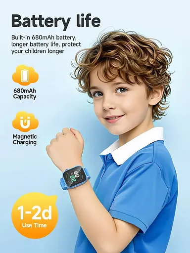 Детские смарт-часы с сим-картой Hoco Y101 с поддержкой 4G и Wi-Fi голубые - фото 6