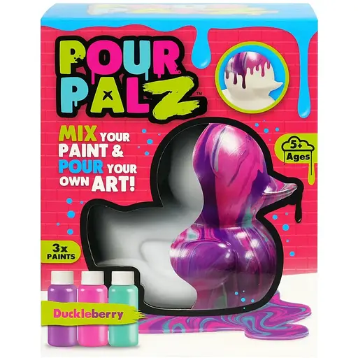 Набор для творчества ToyMonster Pour Palz Флюид Арт Утенок Ягодная фантазия (GS-G26261C) - фото 1