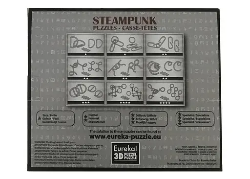 Набор головоломок Eureka Steampunk Puzzles синий 9 шт. (473207) - фото 3