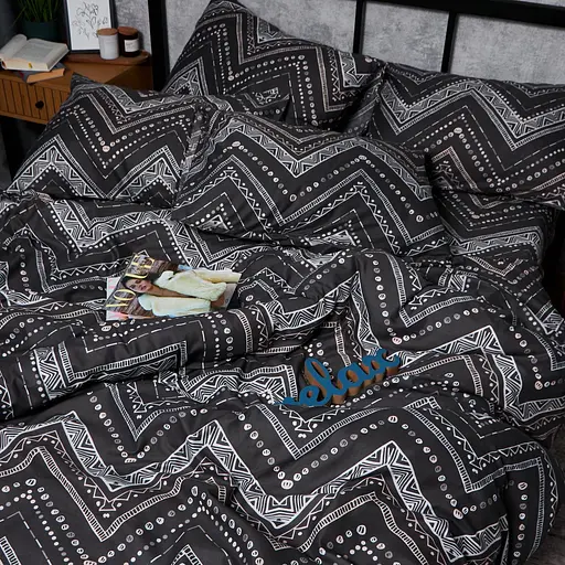 Комплект постельного белья Moon&Star Микросатин Premium Geometric Grace King Size 220x240 наволочки 2х70х70 - фото 6