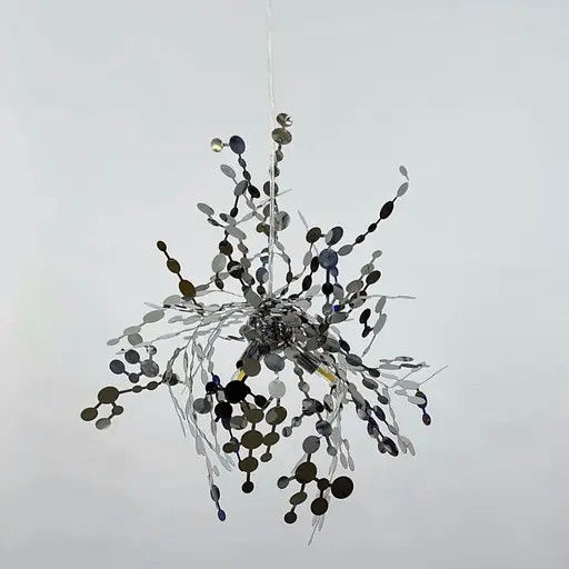 Светильник из гибких дисков металла на 3 подвеса Line.F M 219/3 CH - фото 2