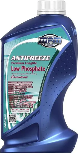 Антифриз MPM LOW PHOSPHATE (P-OAT) концентрат темно-синій 1л (86001ALP)