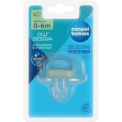 Пустышка силиконовая анатомическая Canpol babies Love&Sea 0-6 месяцев голубая (34/908_blu) - фото 3