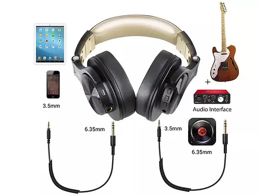 Професійні навушники OneOdio A70 безпровідні чорно-золотистий - фото 5