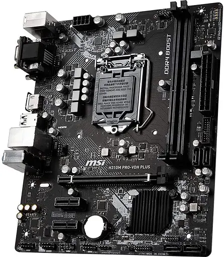 Материнская плата MSI H310M Pro-VDH Plus (H310M Pro-VDH Plus) (Socket 1151 v2, Intel H310, Micro-ATX) Б/у - фото 3