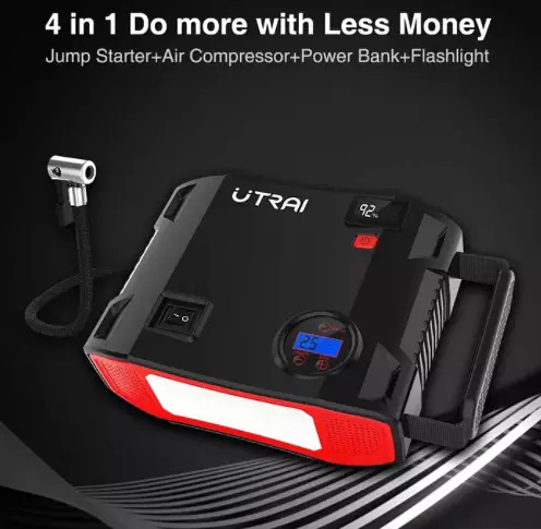 Автомобильное пусковое устройство Utrai 24000Mah 150Psi 2000A 4 в 1 - фото 3