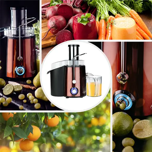 Соковижималка Adler AD 4129 copper 1000Вт/ контейнер для соку-1л/ контейнер для м'якоті-2л мідний - фото 5