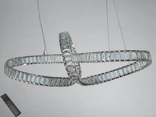 Люстра підвісна Romin LED хром 85 Вт пульт 15 м² - фото 1