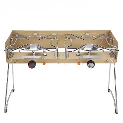 Газова плита портативна кемпінгова з п'єзопідпалом 5200 Вт Yiwu HP-DS3-6 - фото 1