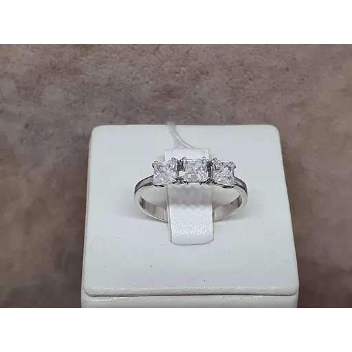 Серебряное кольцо Агни Трио с фианитами. 1391/1Р-CZ - фото 3