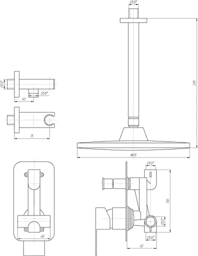 Душова система прихованого монтажу Topaz Sardinia TSG 08205-V-H21, Хром - фото 6