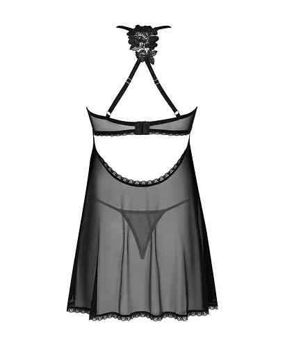 Пеньюар та трусики Obsessive Latinesa babydoll & thong XS/S - фото 4