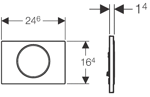 Клавіша змиву Geberit Sigma10 чорна 115.758.KM.5, Чорний - фото 2