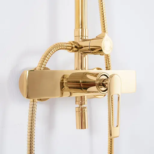 Душовя система Rea Aldi з виливом gold REA-P8802, Золотий - фото 5