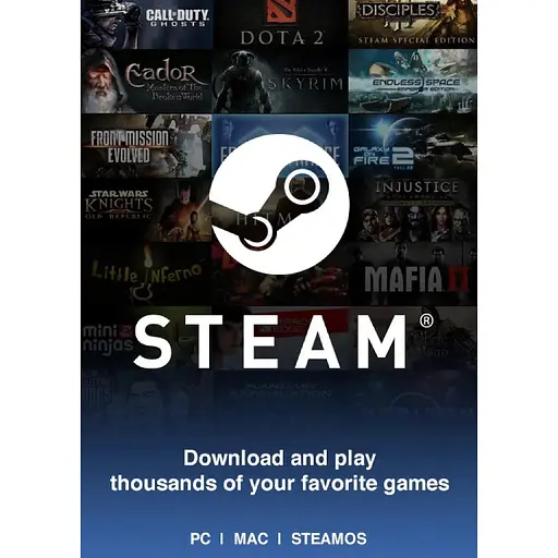 Код активации Steam Gift Card (Стим) на 30 USD US-регион - фото 1