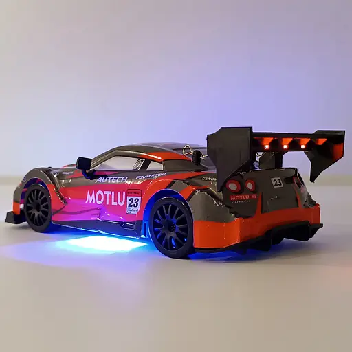 Машинка для дрифта Nissan GT-R 20 км/ч. Полный привод. Дополнительные колеса. Фары - фото 14