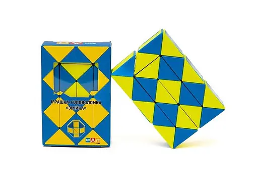Змійка Рубіка синьо-жовта (Smart Cube Twisty Puzzle Snake) (SCU024) - фото 3