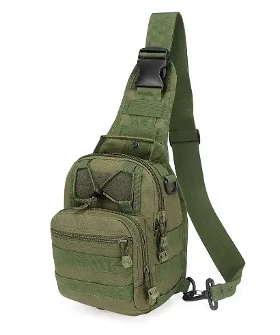 Тактическая армейская сумка через плечо Зеленый - фото 2