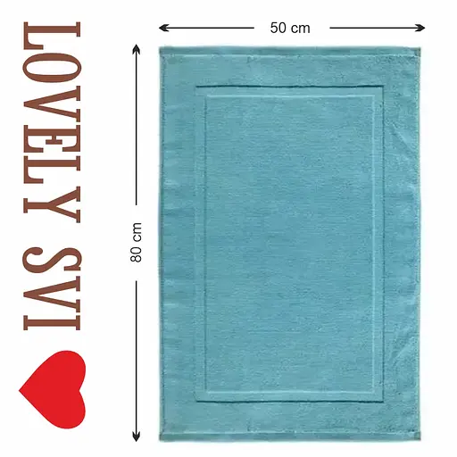 Рушники для ніг Lovely Svi – бавовна / махра - 50 x 80 см – Бірюзовий (22402493) - фото 2