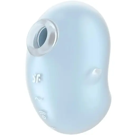 Вакуумний стимулятор клітора з вібрацією Satisfyer Cutie Ghost блакитний