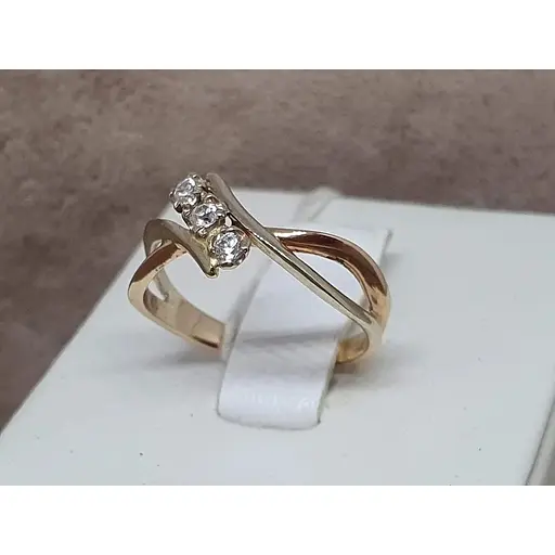 Золоте кільце Гаразд з фіанітами. 3523562 16 - фото 3