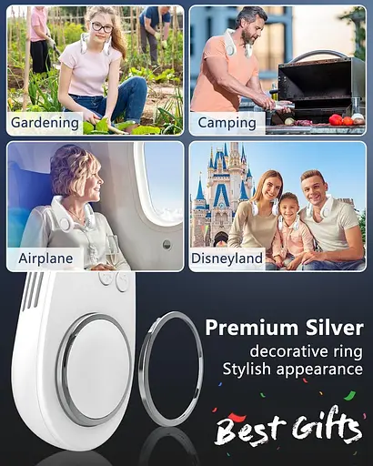 Портативный шейный вентилятор с охлаждающей пластиной - фото 6