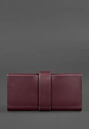 Шкіряне жіноче портмоне 3.0 бордове Krast - фото 5
