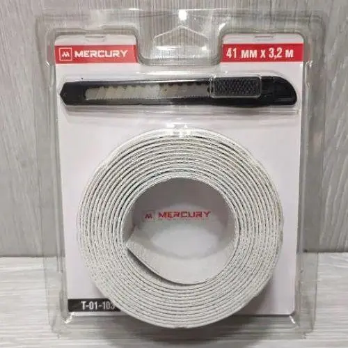 Стрічка бордюрна для ванної Mercury 41 мм х 3,2 м Білий 30412 - фото 4