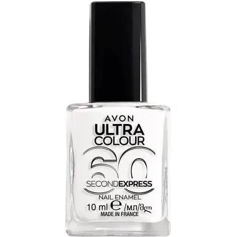 Швидковисихаючий лак для нігтів Avon УльтраКолір за 60 секунд Wow White 10 мл (49469320) - фото 1