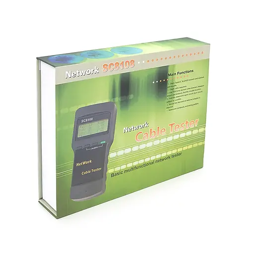 Кабельный тестер профессиональный Merlion SC8108 RJ-45 с поиском обрыва кабеля - фото 2