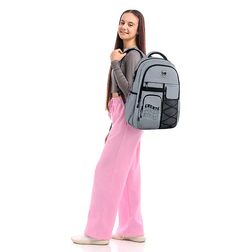 Рюкзак GoPack Education Teens 184 серый Серый (GO26-184L-2) - фото 18