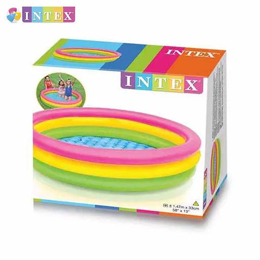 Басейн надувний дитячий Intex 57422 NP Веселка 147x33 см 355 л для дітей від 3 років - фото 4