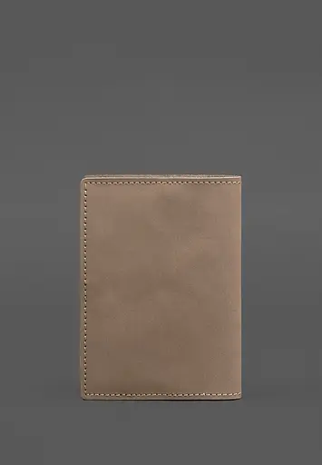 Кожаная обложка для военного билета 7.0 светло-бежевая Crazy Horse - фото 7