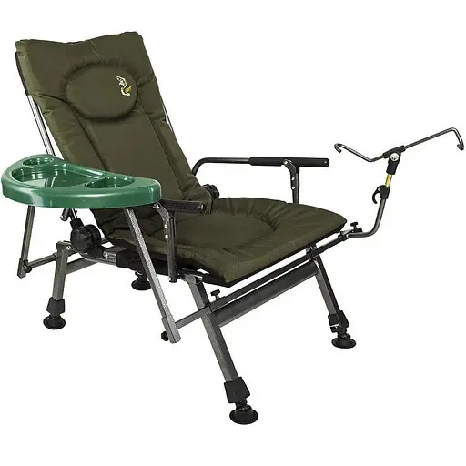 Крісло коропове new2020 M-Elektrostatyk F5R ST/P столиком та тримачем вудки - фото 1