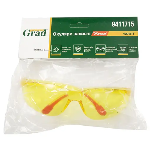 Очки защитные Grad Hornet anti-scratch (желтые) 9411715 - фото 2