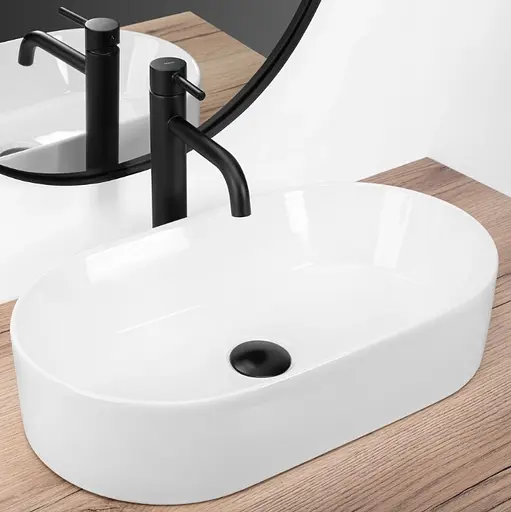 Умивальник Rea Layla 50 white накладний REA-U9108, Білий - фото 2