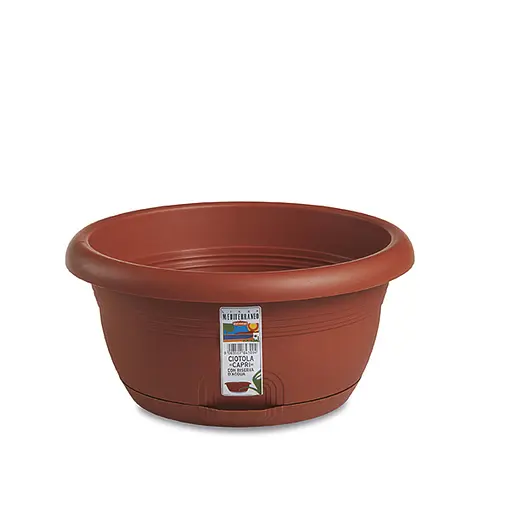 Вазон пластиковий CAPRI, круглий, з автополивом, 25 см, 3 л (84250)