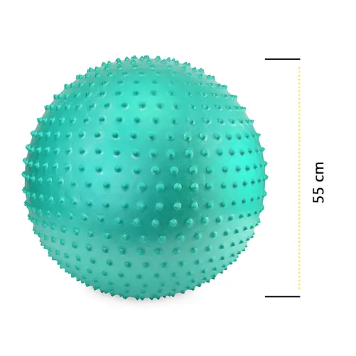 Мяч для фитнеса (фитбол) Cornix 55 см массажный Anti-Burst Mint XR-0472 - фото 6